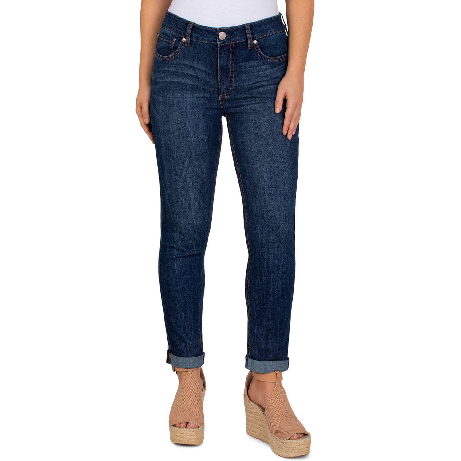 Seven7 Jeans Women's Weekend Slim Fit Jeans Avalon Blue Regular 12 - Thumbnail 2