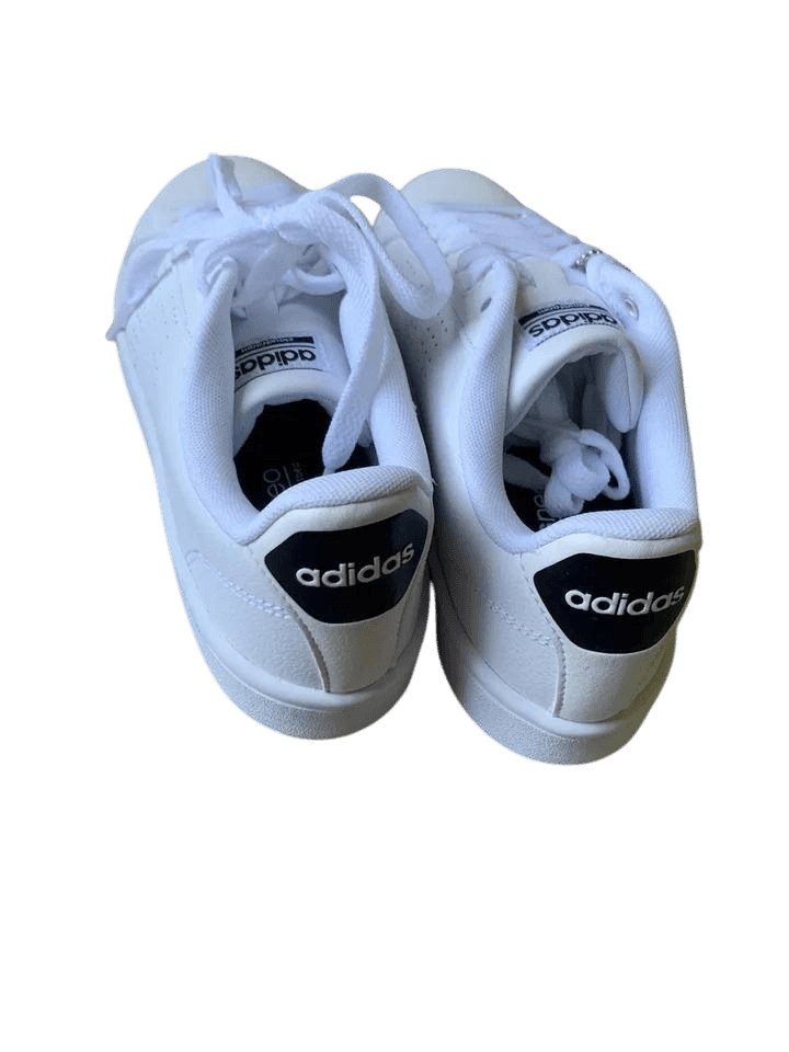 Adidas Women's NEO Cloudfoam Advantage Clean White Leather Tennis Shoes Size 9 - Thumbnail 4