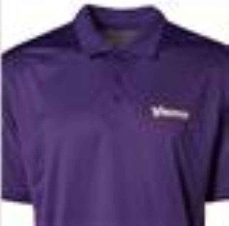 Nike Men's Minnesota Vikings Dri-Fit Coaches Polo Purple Medium MSRP $70 - Thumbnail 4