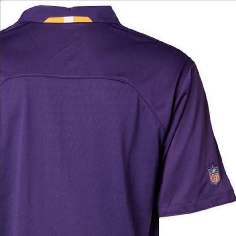 Nike Men's Minnesota Vikings Dri-Fit Coaches Polo Purple Medium MSRP $70 - Thumbnail 5