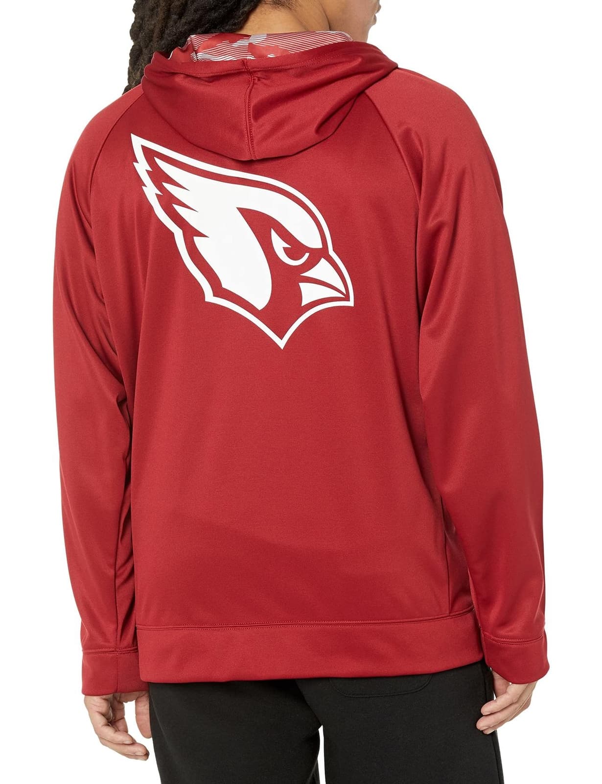 Zubaz Men's Arizona Cardinals Camo Full Zip Hoodie Black Medium - Thumbnail 2
