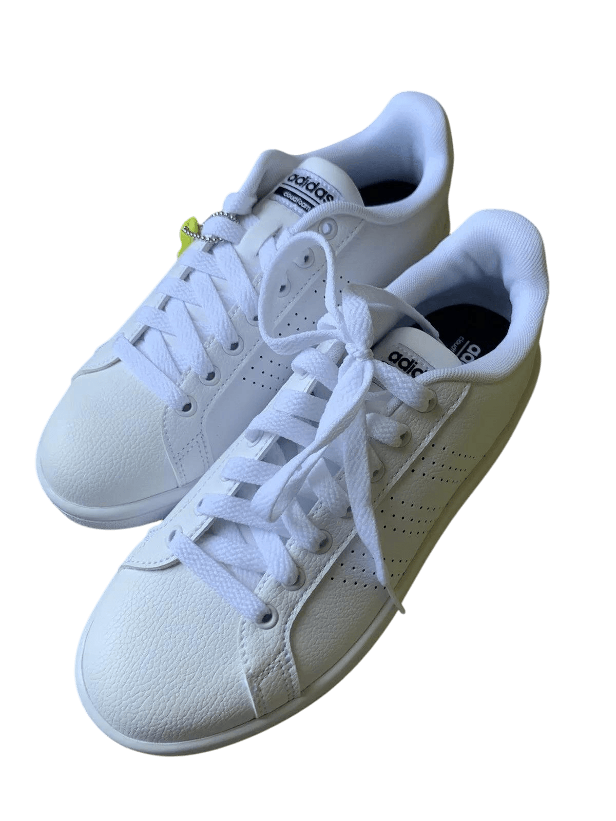 Adidas Women's NEO Cloudfoam Advantage Clean White Leather Tennis Shoes Size 9 - Thumbnail 6
