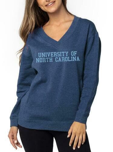 UG Apparel Women's North Carolina Tar Heels Ivy League V-Neck Sweatshirt Small - Thumbnail 7