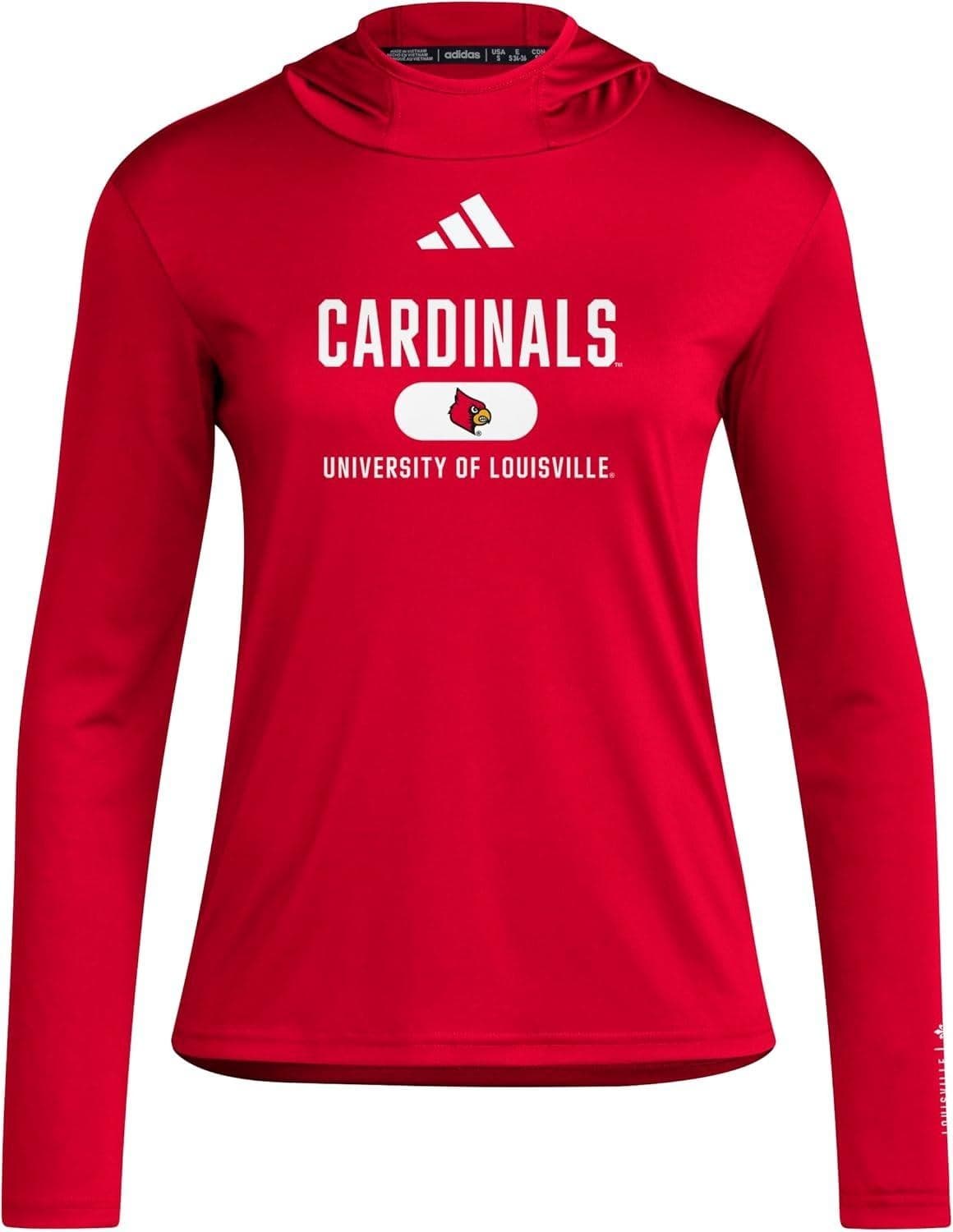 Adidas Women's Louisville Cardinals Aeroready Designed for Training Hoodie LT - Thumbnail 3