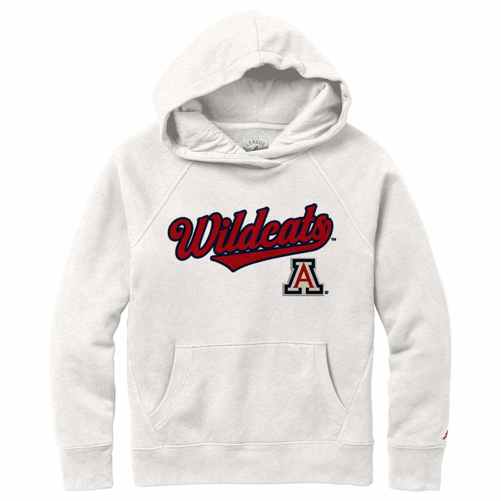League Brand Women's Arizona Wildcats Academy Pullover Hoodie Oatmeal Gray Large - Thumbnail 4