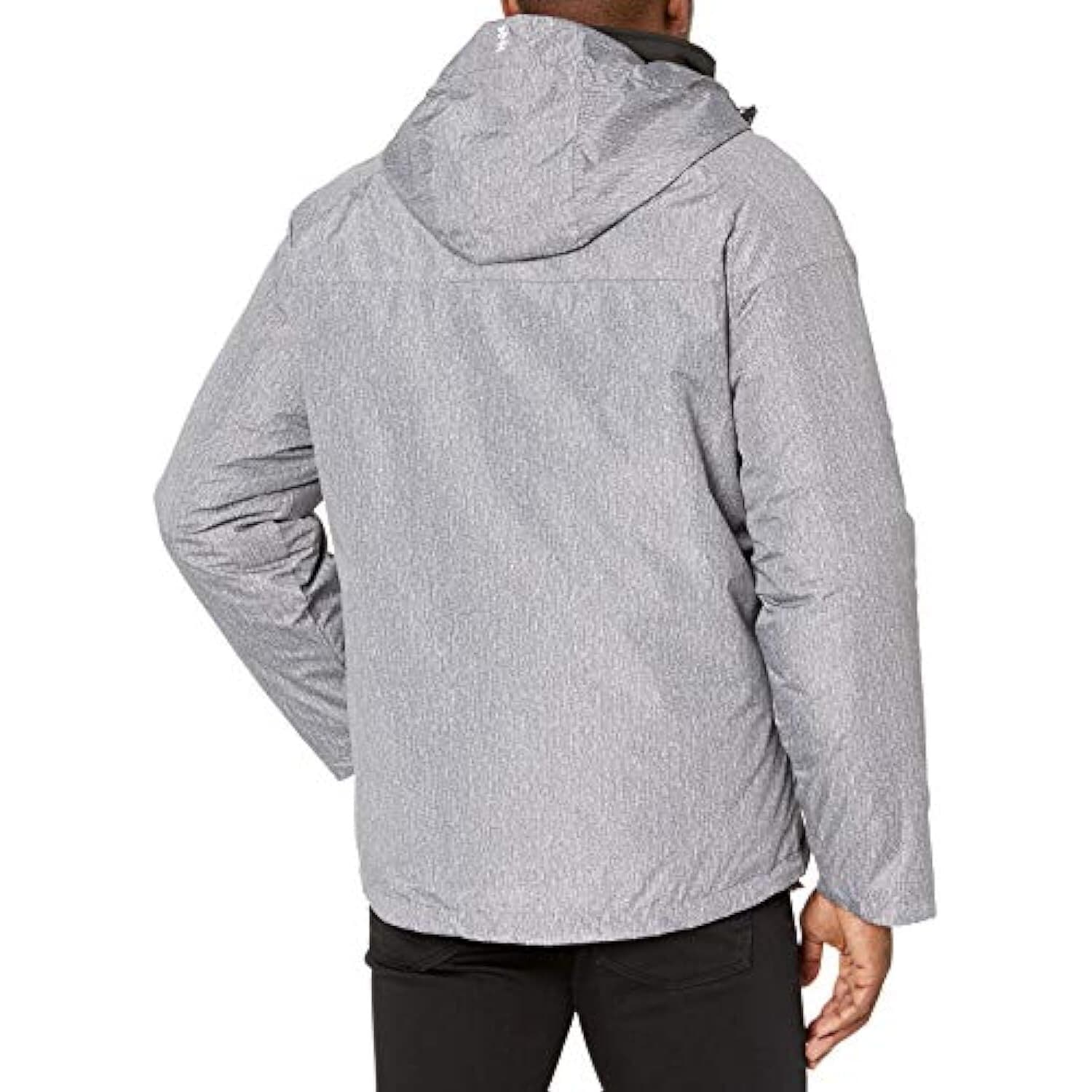IZOD Men's Rip Stop Hooded 3-1 Systems Jacket Charcoal/Heather XXL $210 Value - Thumbnail 11