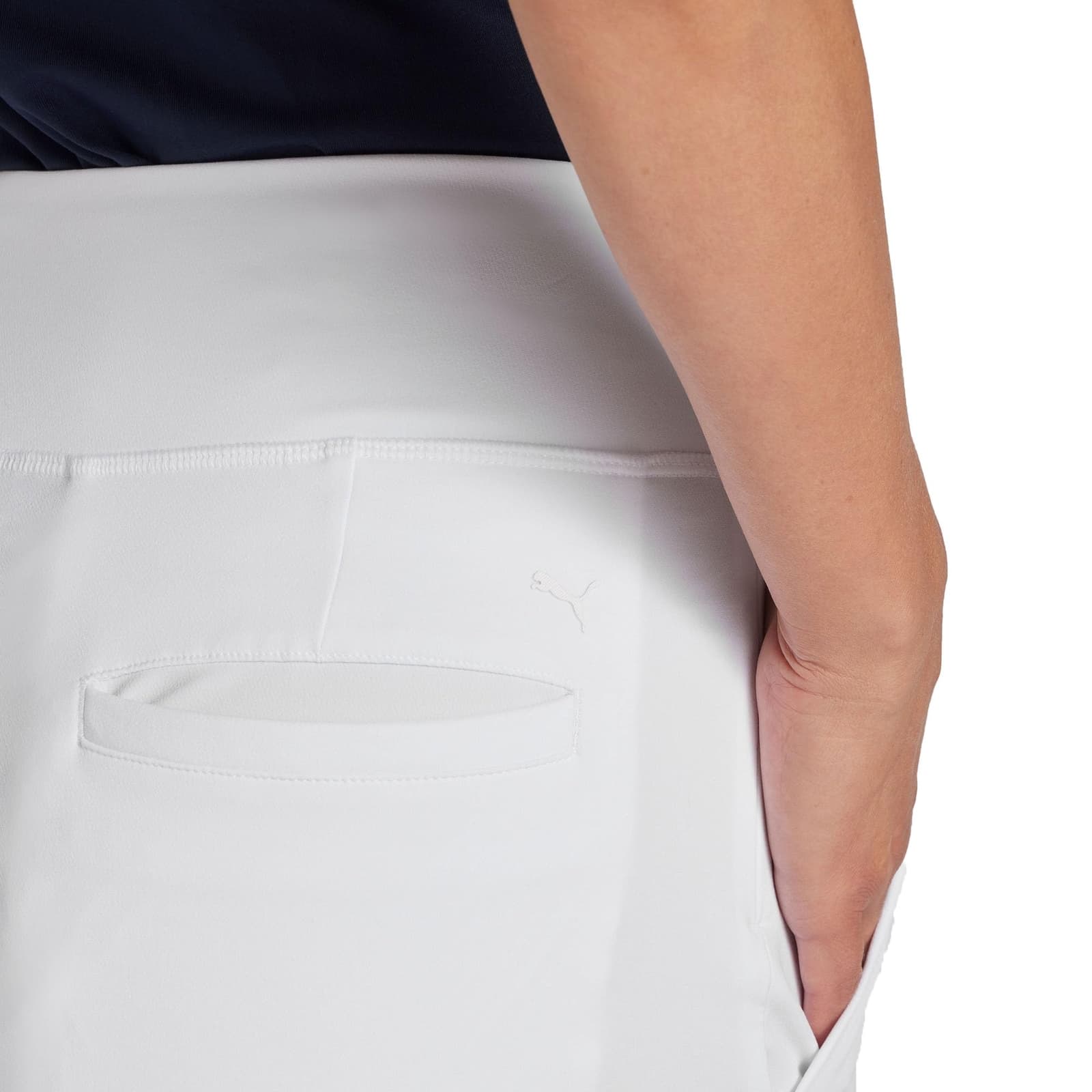 Puma Women's Soft Stretch High Rise DryCell Everyday UPF Capris White Medium - Thumbnail 4
