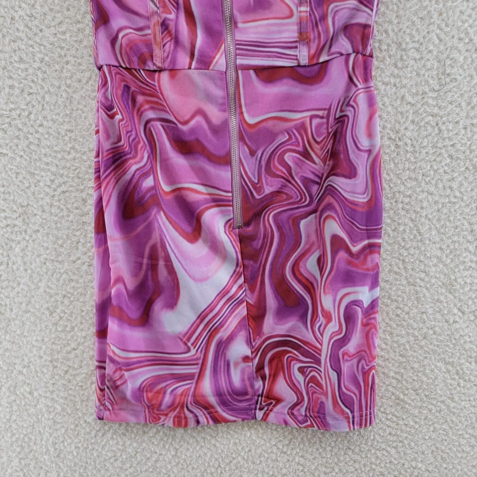 Bardot Women's Tie-Dye Halter Neck Mesh Minidress Medium Size 6 $124 Value - Thumbnail 9