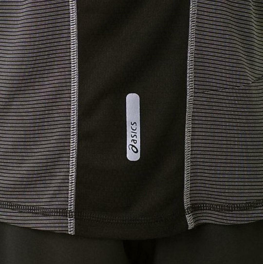 ASICS Men's Reflectivity Shosa 1/4 Zip Pullover Top Gray/Black X-Large - Thumbnail 8