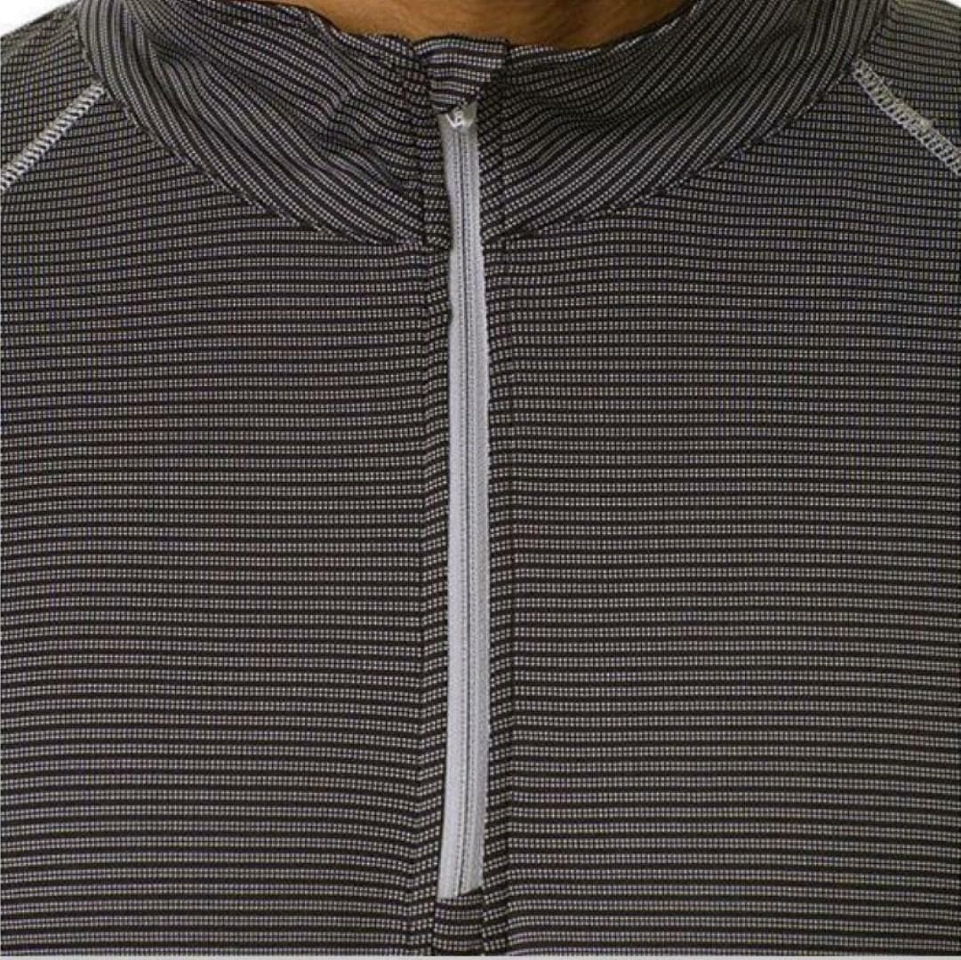 ASICS Men's Reflectivity Shosa 1/4 Zip Pullover Top Gray/Black X-Large - Thumbnail 6