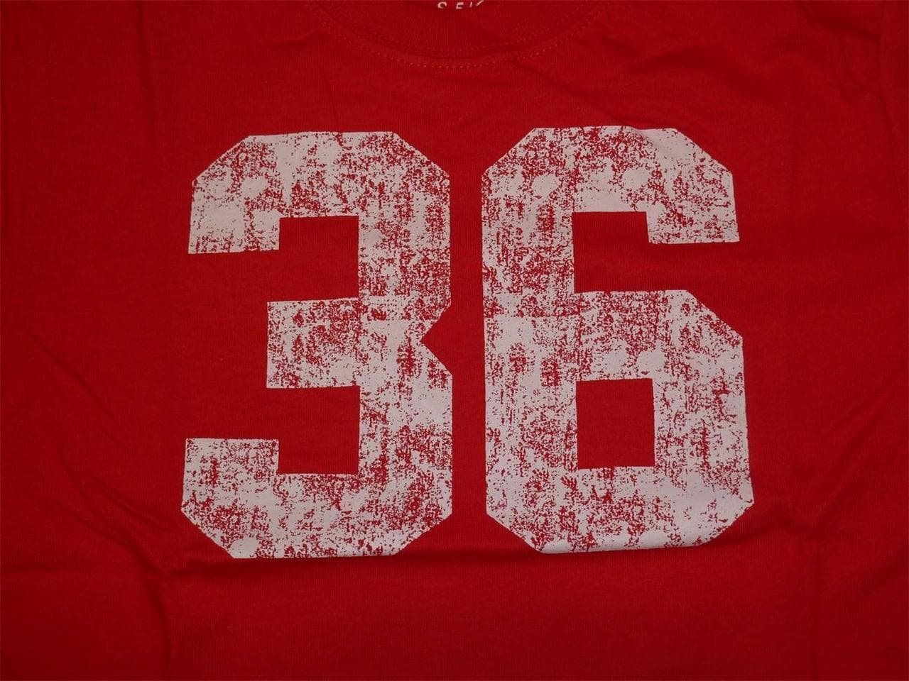 The Children's Place Boy's Football Jersey Cotton Short Sleeve Tee Red M 7/8 - Thumbnail 2