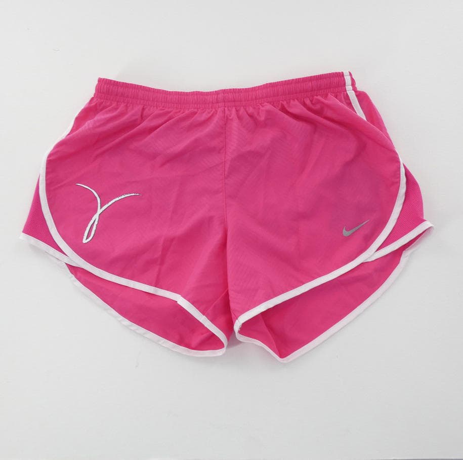 Nike Women's Dri-Fit Embossed Print Cancer Awareness Tempo Shorts Pink XS S L - Thumbnail 7