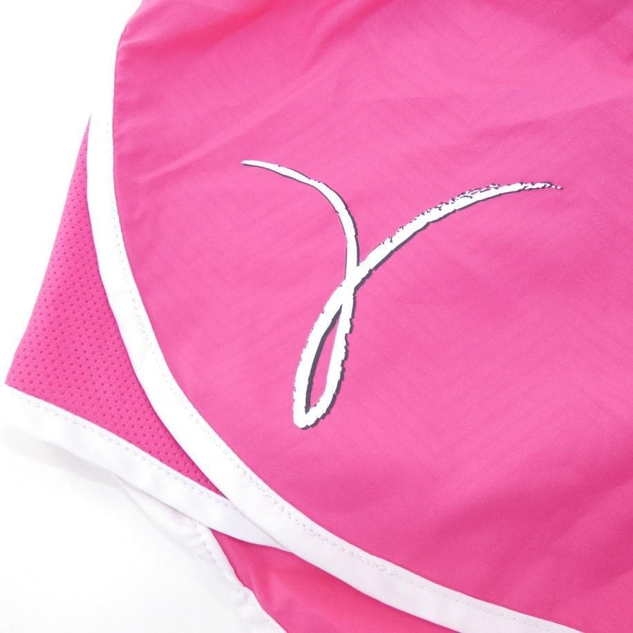 Nike Women's Dri-Fit Embossed Print Cancer Awareness Tempo Shorts Pink XS S L - Thumbnail 3