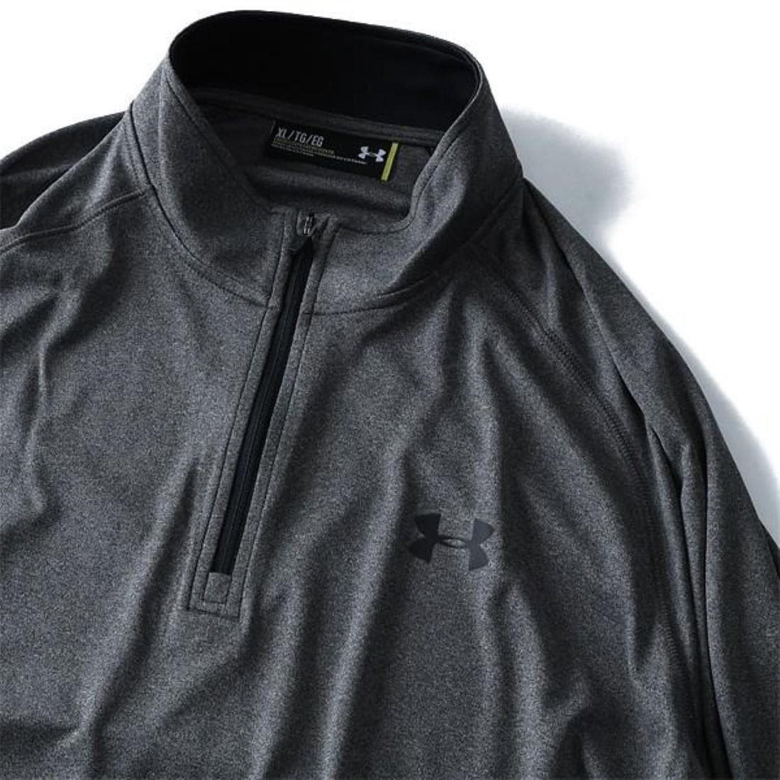 Under Armour Men's UA Velocity Heatgear Quarter Zip Pullover Top Gray X-Large - Thumbnail 3
