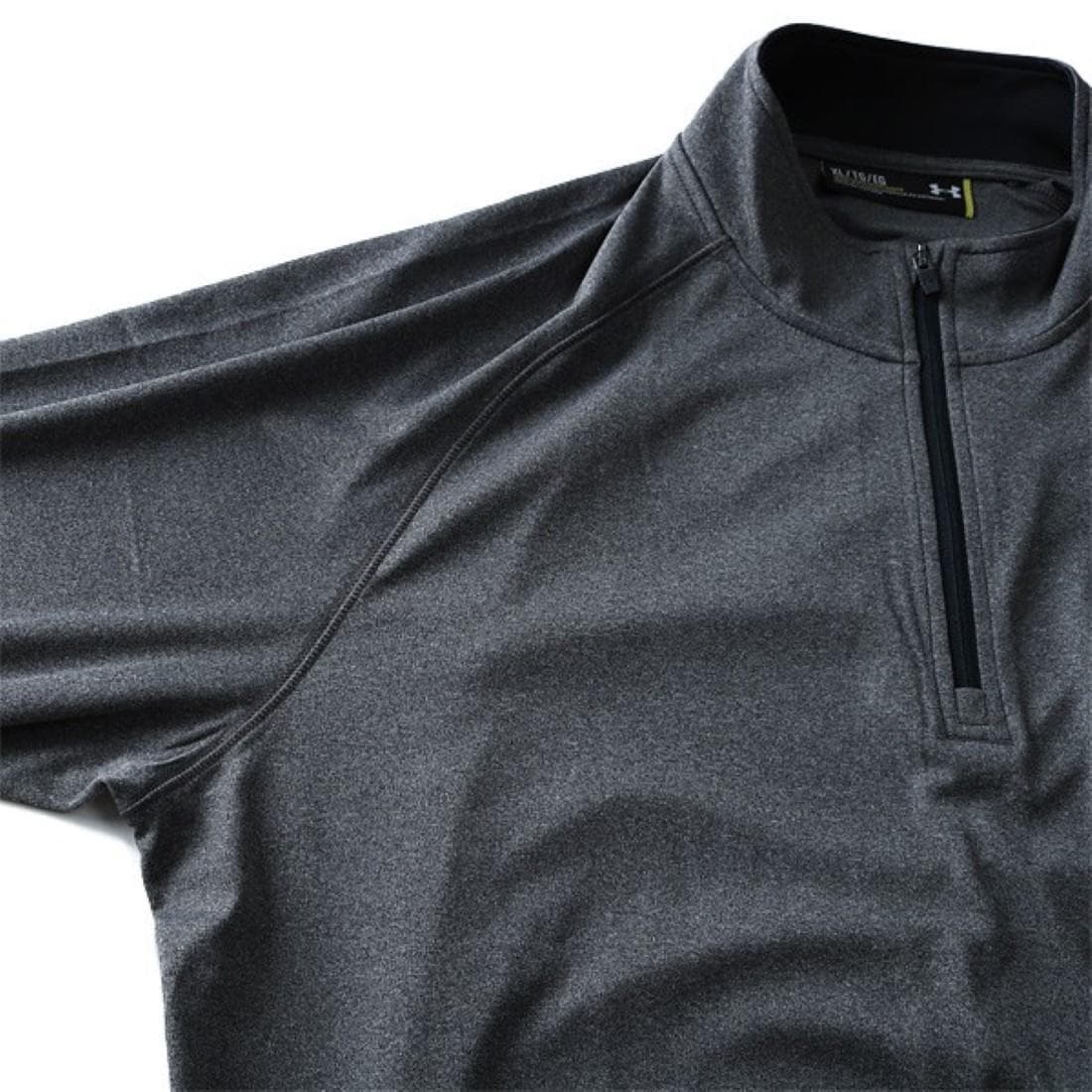 Under Armour Men's UA Velocity Heatgear Quarter Zip Pullover Top Gray X-Large - Thumbnail 2