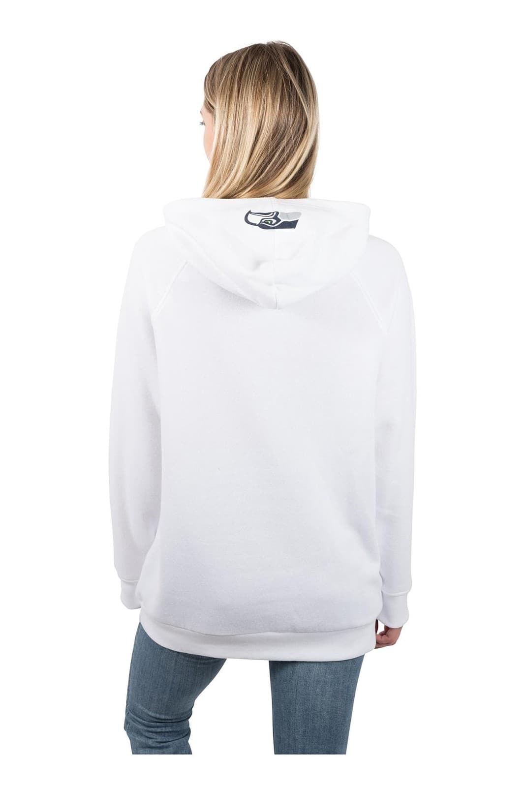Ultra Game Women's Seattle Seahawks Pullover Hoodie Small White $75 Value - Thumbnail 2