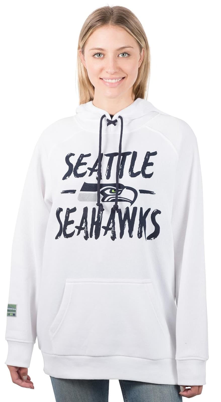Ultra Game Women's Seattle Seahawks Pullover Hoodie Small White $75 Value - Thumbnail 6