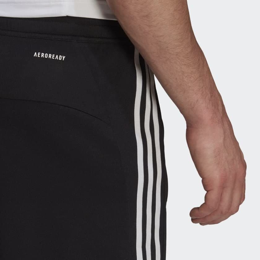 adidas Men's Designed to Move 3-Stripes Shorts w Pockets Black & White Medium - Thumbnail 5