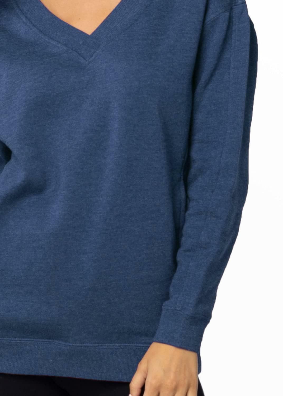 UG Apparel Women's North Carolina Tar Heels Ivy League V-Neck Sweatshirt Large - Thumbnail 4