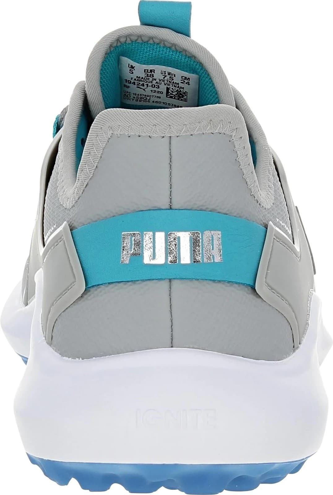 PUMA Women's Ignite Fasten8 PWRStrap Golf Shoe Silver Size 10.5 - Thumbnail 7