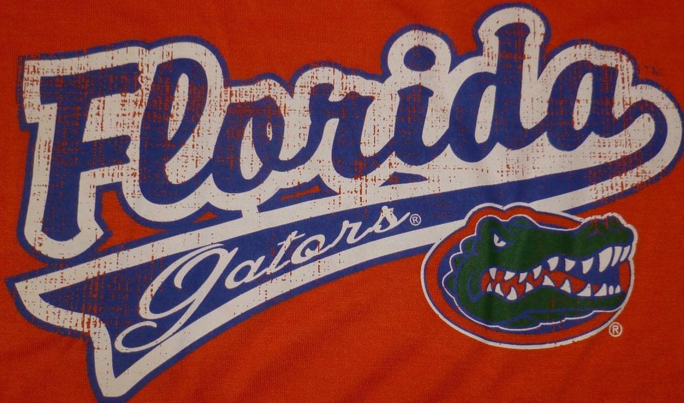Colosseum Women's Florida Gators Shortstop 3/4 Scallop Tee Orange Large - Thumbnail 2
