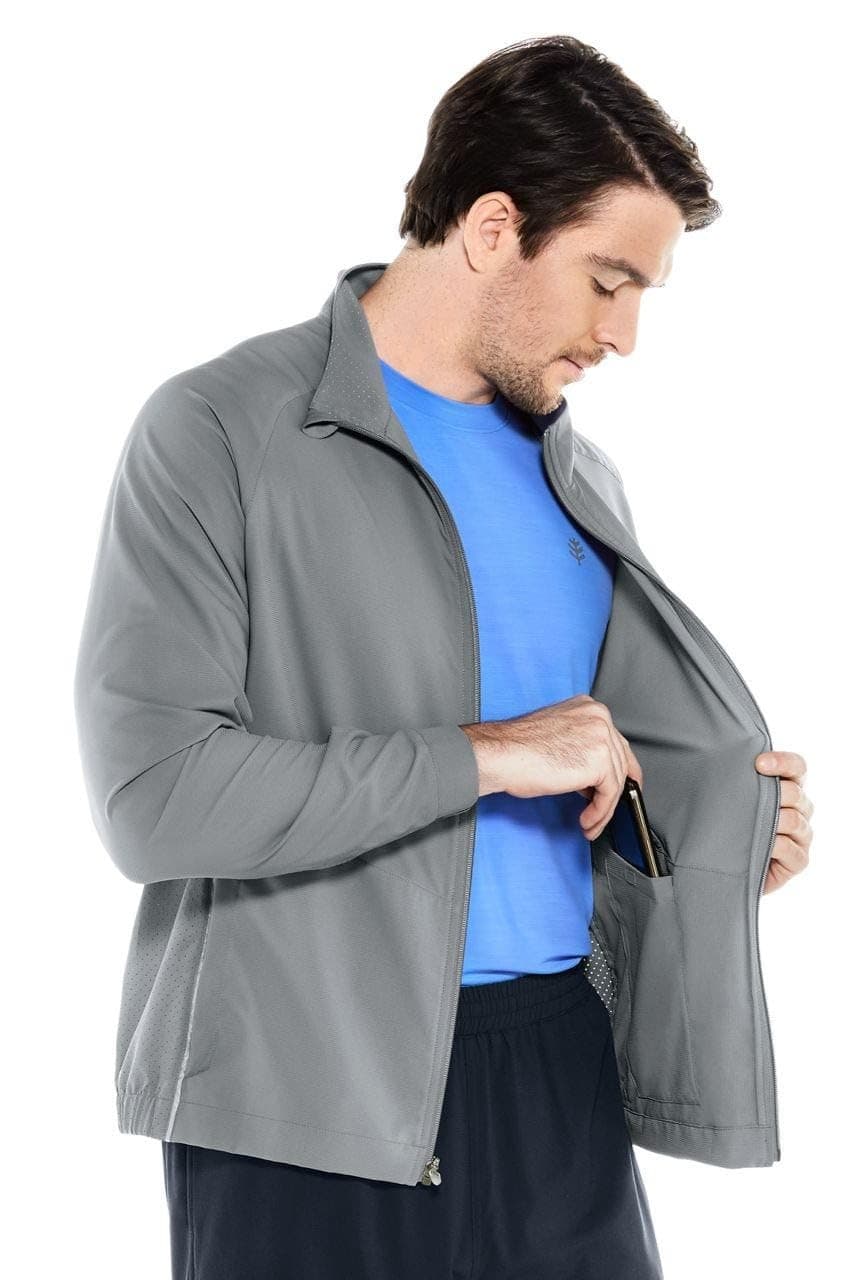 Coolibar UPF 50+ Men's Outpace Sport Sun Protective Jacket Gray 2XL $95 Value - Thumbnail 6