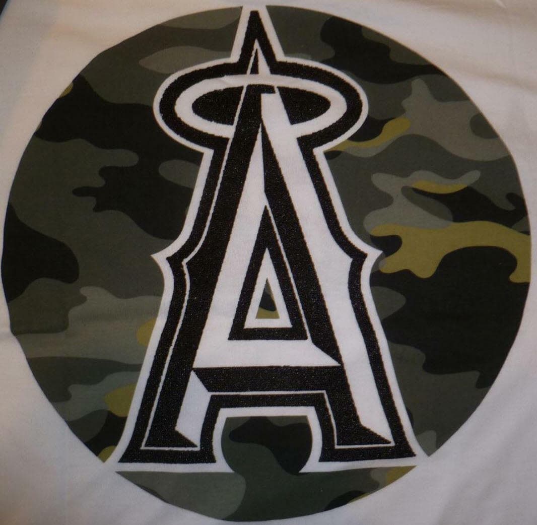 Oakley Men's Los Angeles Angels Camouflage Tee Baseball Red White Black M L XL - Thumbnail 4