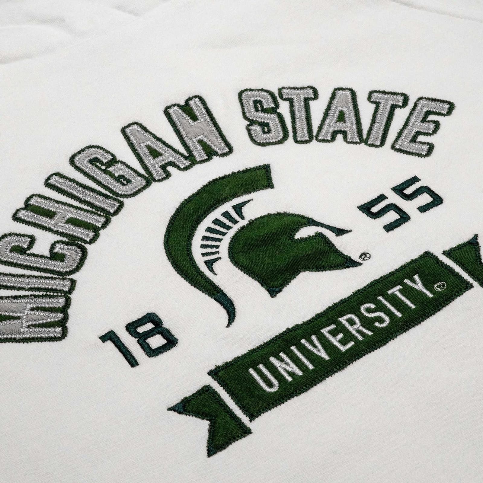 League Brand Women's Michigan State Spartans Academy Pullover Hoodie White XL - Thumbnail 2