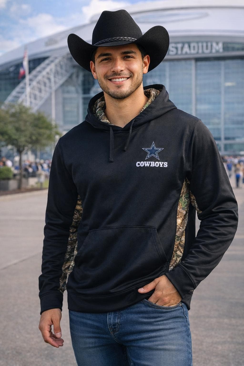 Dunbrooke Dallas Cowboys Realtree Camo Ranger Pullover Hoodie Black Large - Thumbnail 8