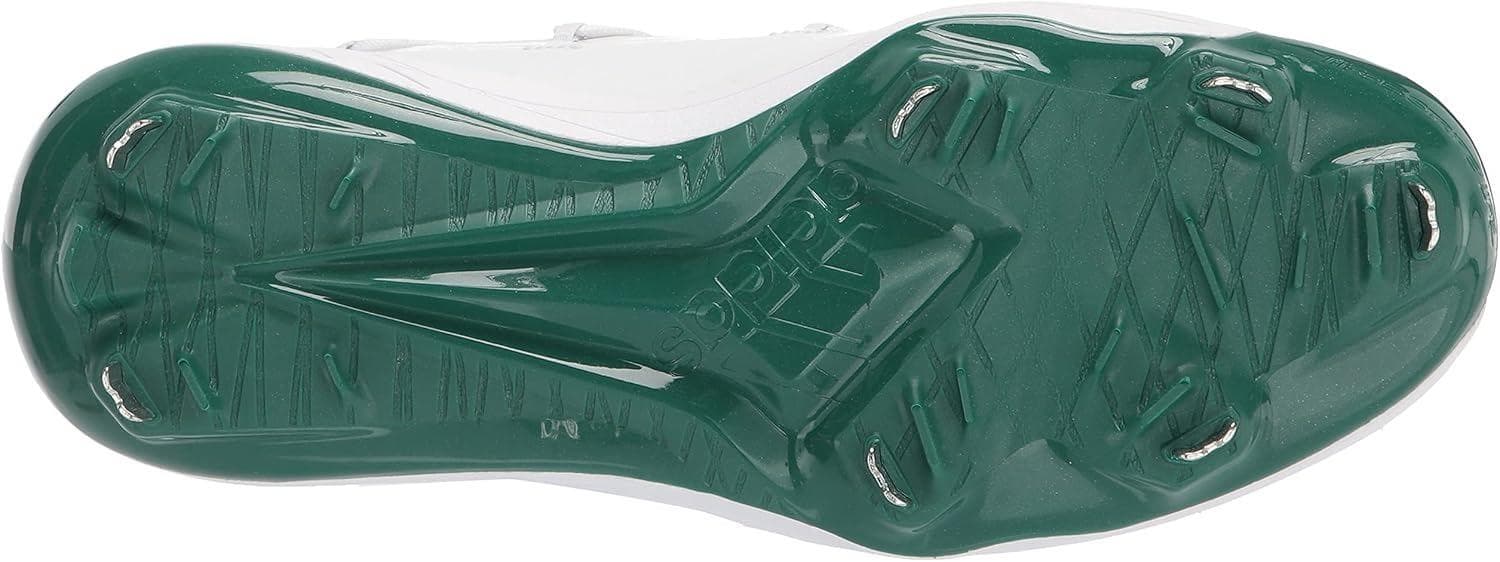Adidas Men's Adizero Afterburner 8 Metal Baseball Cleats White/Green Size 13.5 - Thumbnail 11