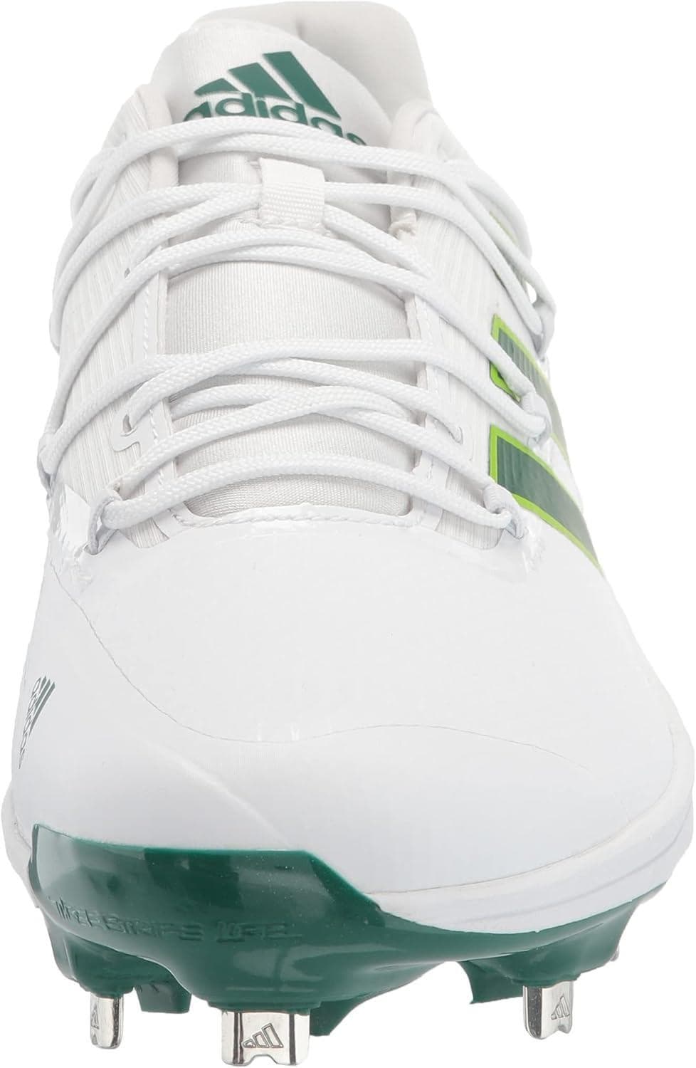 Adidas Men's Adizero Afterburner 8 Metal Baseball Cleats White/Green Size 13.5 - Thumbnail 7