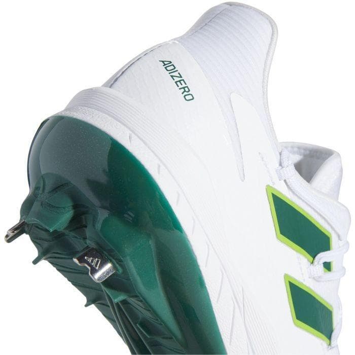 Adidas Men's Adizero Afterburner 8 Metal Baseball Cleats White/Green Size 13.5 - Thumbnail 9