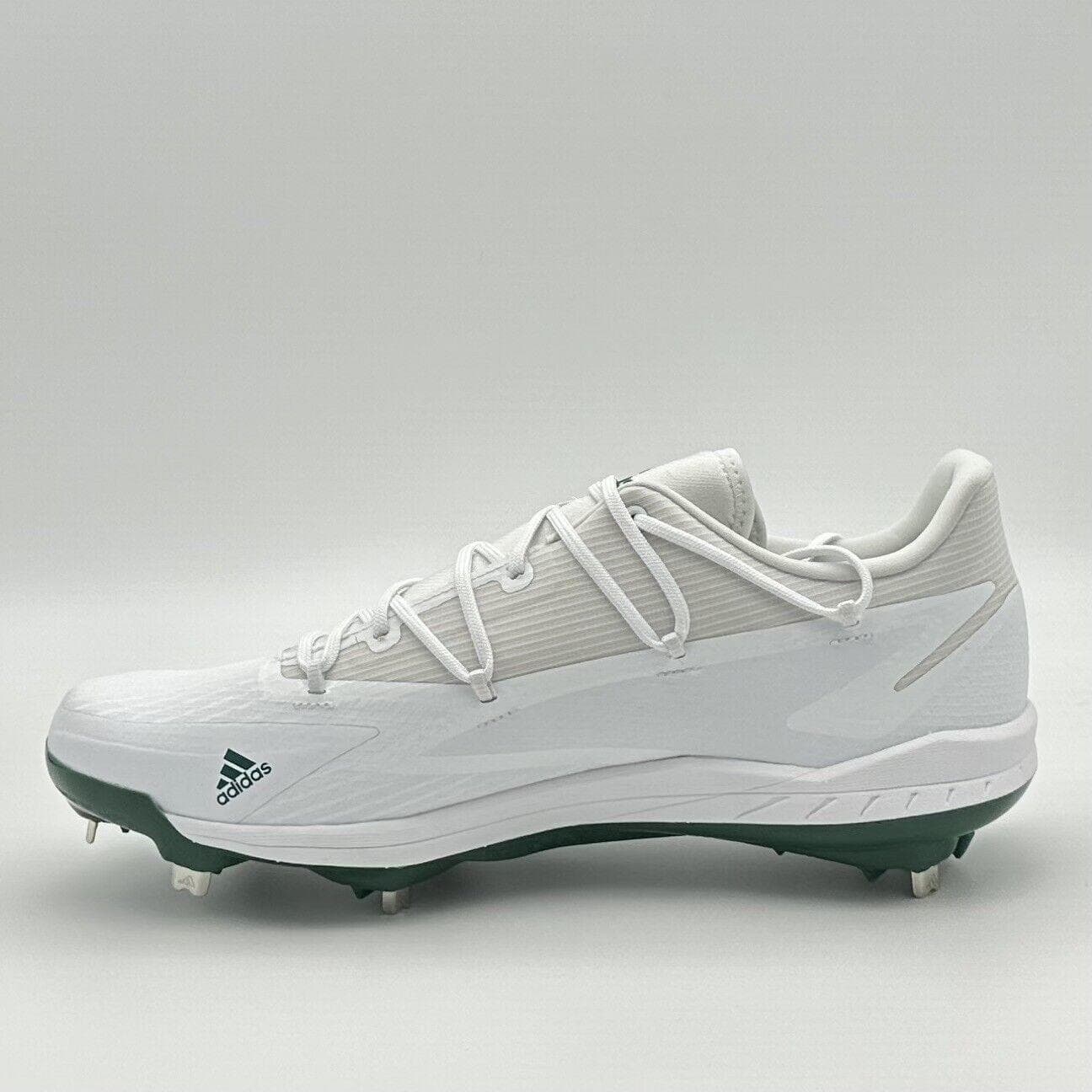 Adidas Men's Adizero Afterburner 8 Metal Baseball Cleats White/Green Size 13.5 - Thumbnail 17