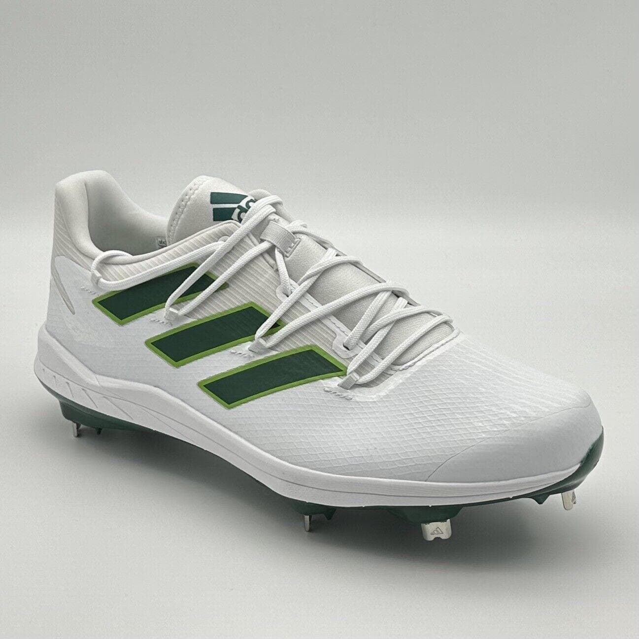 Adidas Men's Adizero Afterburner 8 Metal Baseball Cleats White/Green Size 13.5 - Thumbnail 16