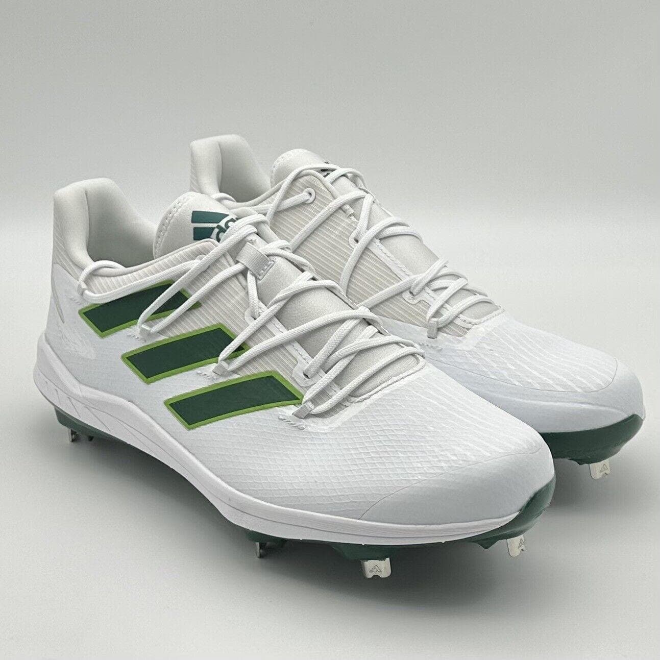 Adidas Men's Adizero Afterburner 8 Metal Baseball Cleats White/Green Size 13.5 - Thumbnail 12