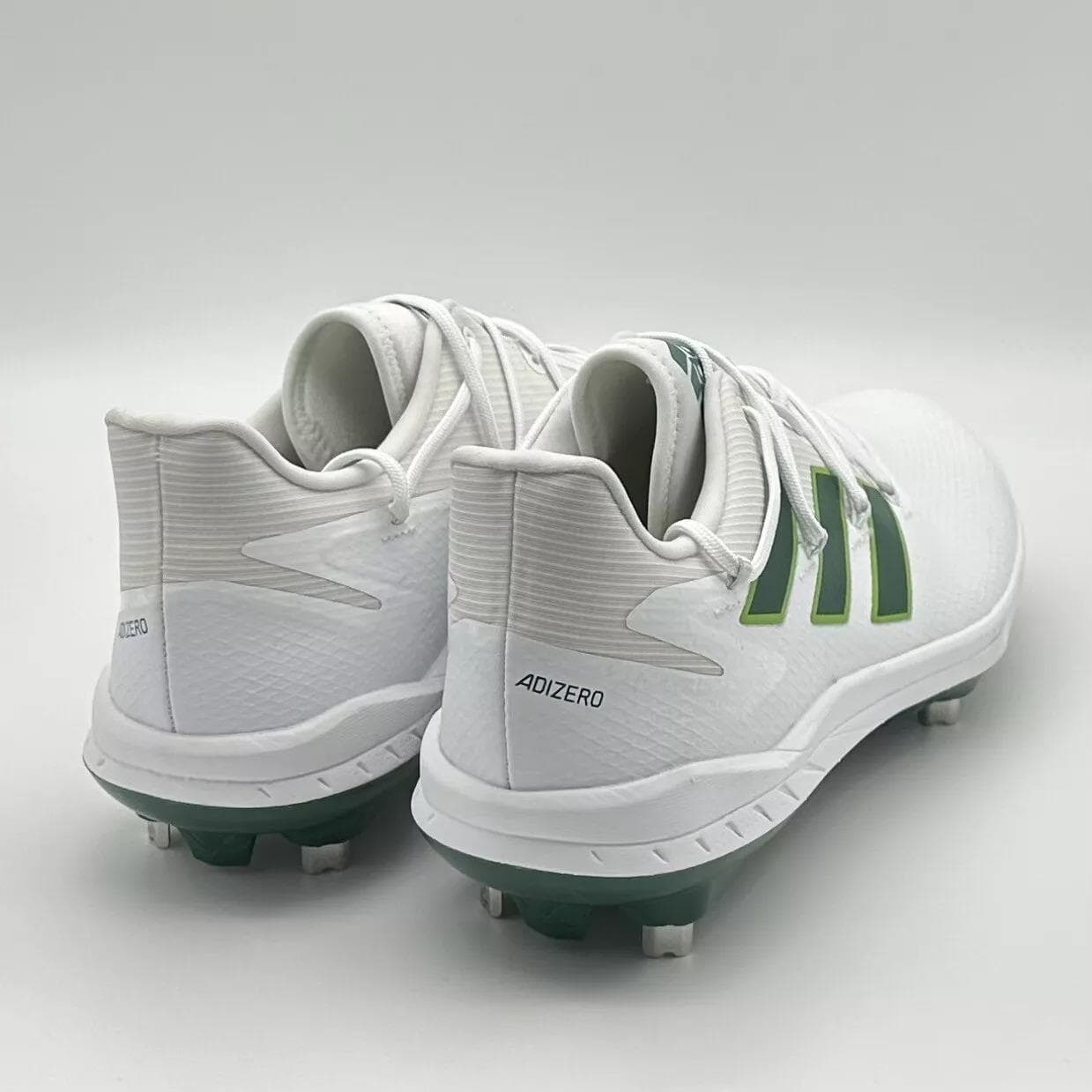 Adidas Men's Adizero Afterburner 8 Metal Baseball Cleats White/Green Size 13.5 - Thumbnail 13