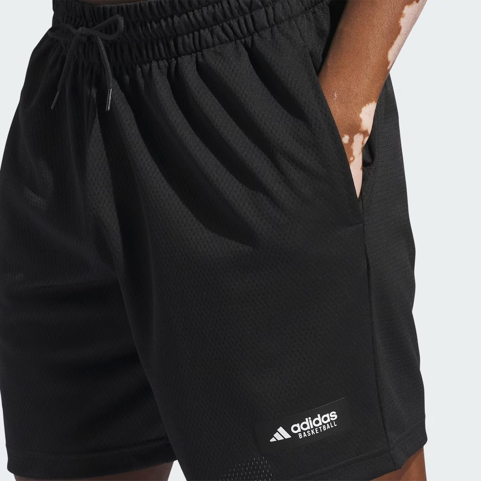 adidas Men's Aeroready Legends Mesh Basketball Shorts Black XX-Large $40 Value - Thumbnail 4