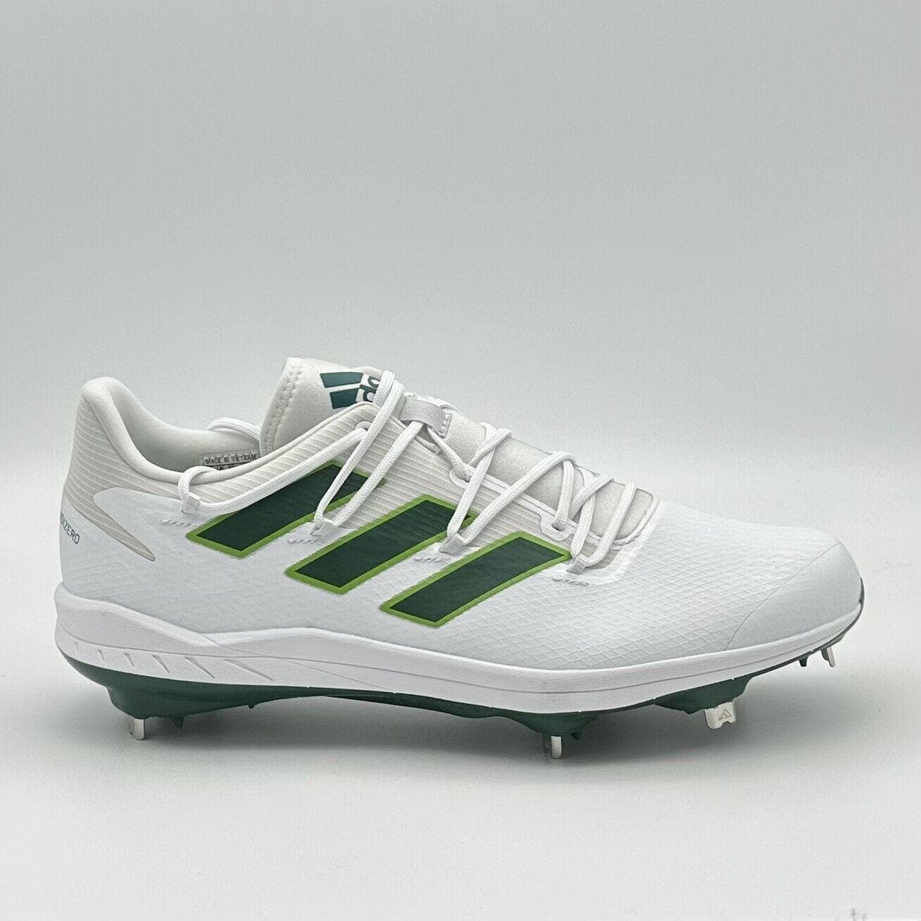 Adidas Men's Adizero Afterburner 8 Metal Baseball Cleats White/Green Size 13.5 - Thumbnail 15