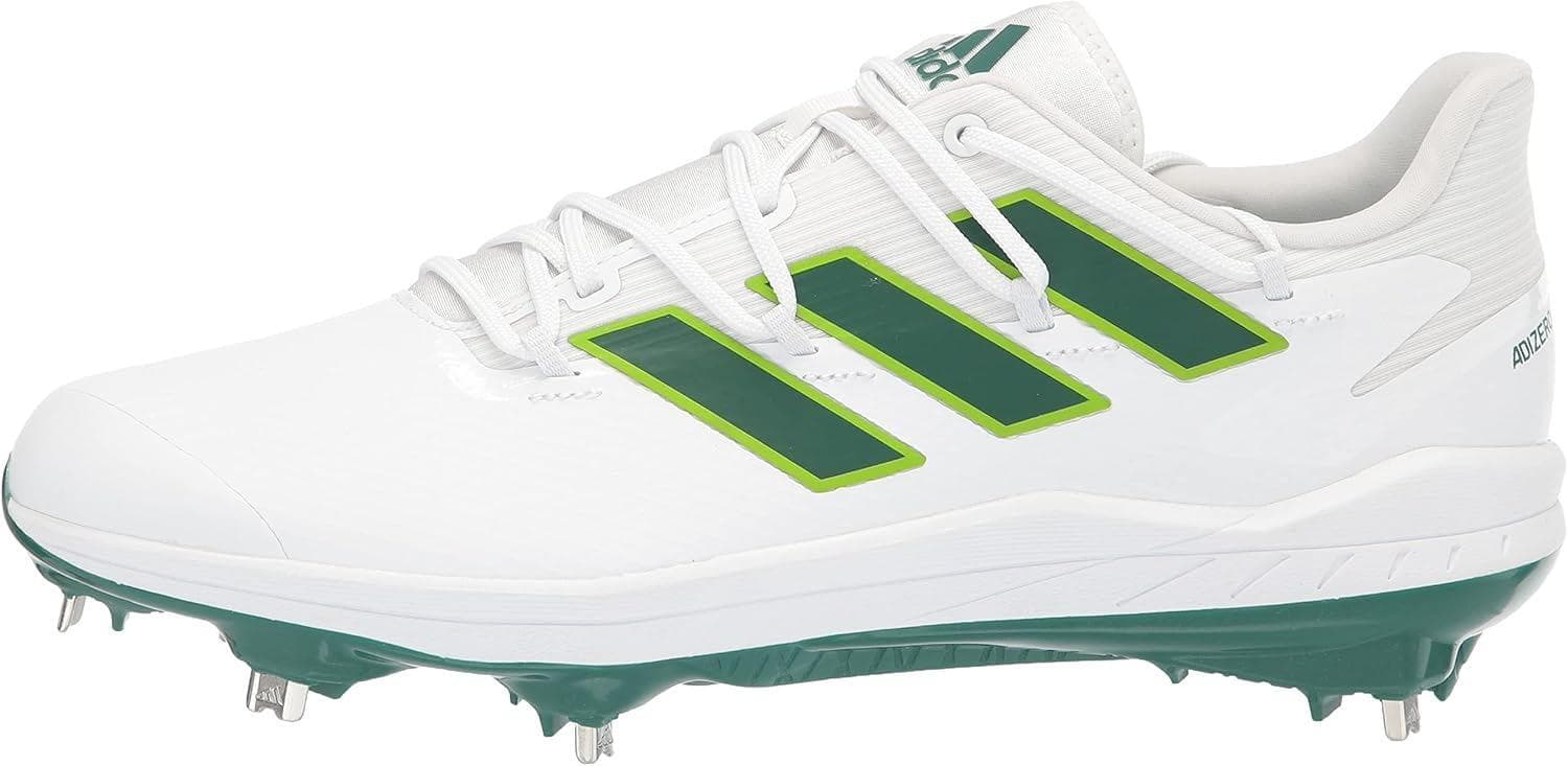 Adidas Men's Adizero Afterburner 8 Metal Baseball Cleats White/Green Size 13.5 - Thumbnail 3