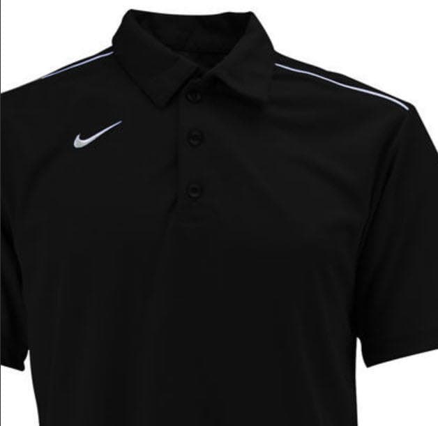 Nike Men's Dri-Fit Solid All Day Performance Polo Blue Black Red M XL - Thumbnail 2