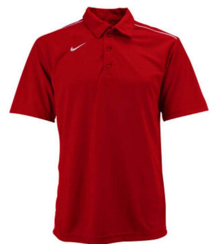 Nike Men's Dri-Fit Solid All Day Performance Polo Blue Black Red M XL - Thumbnail 5