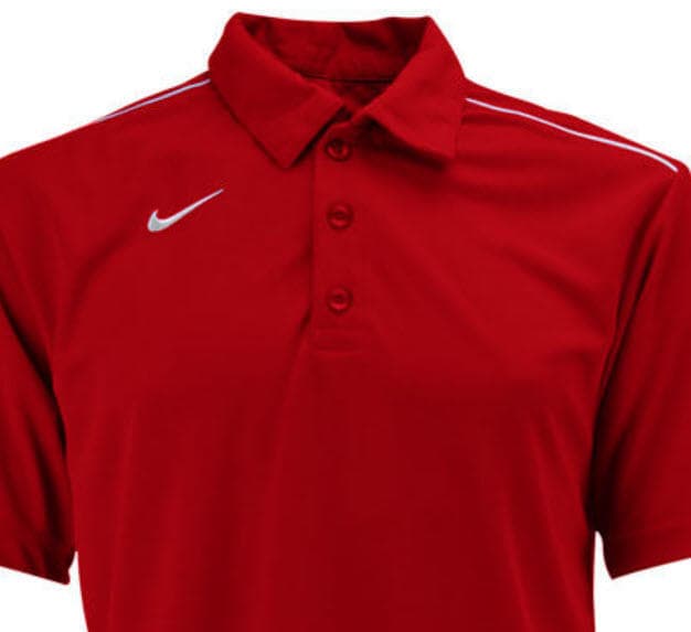 Nike Men's Dri-Fit Solid All Day Performance Polo Blue Black Red M XL - Thumbnail 6