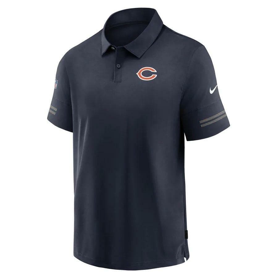 Nike Men's Chicago Bears Dri-Fit Sideline Elite Polo Blue Medium $86 Value - Thumbnail 2