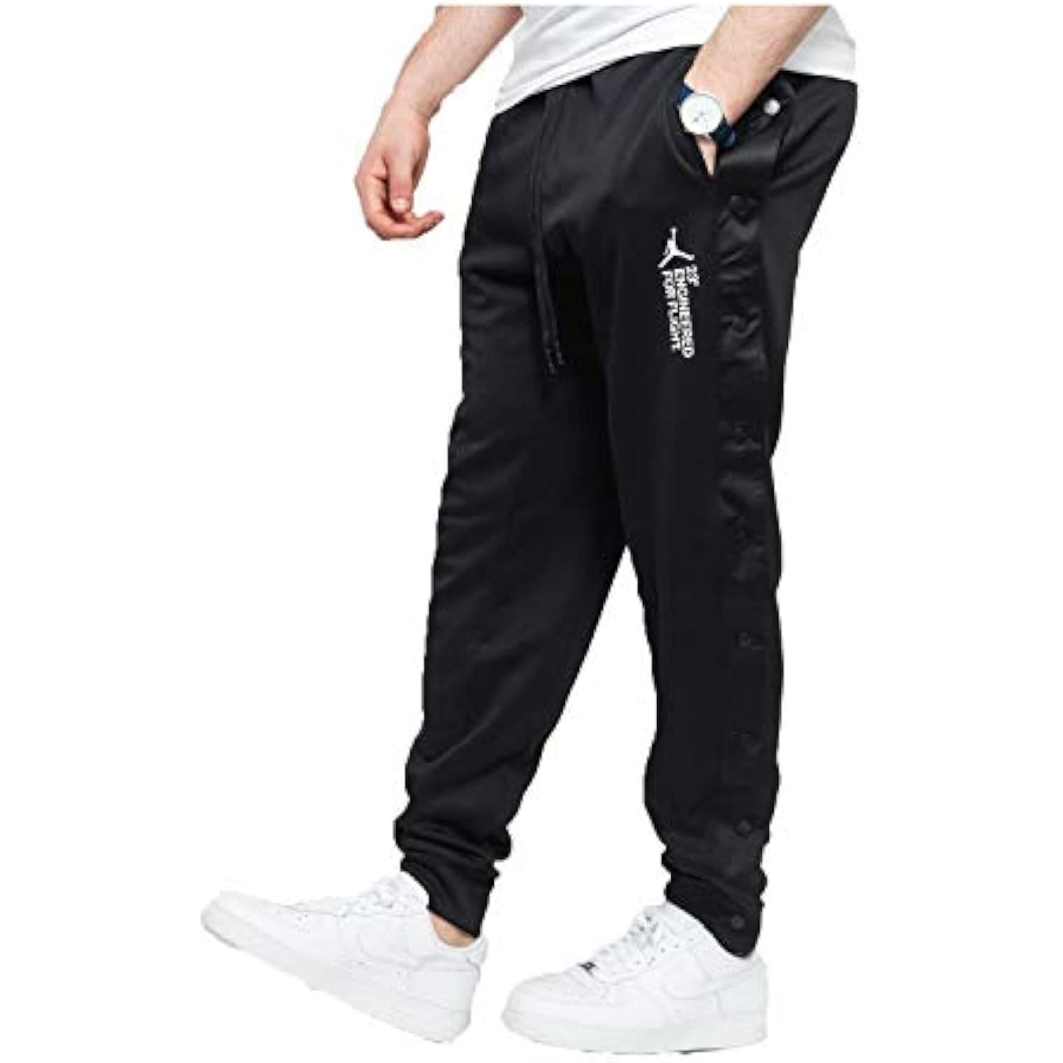 Jordan Nike Men's Air 23 E Flight Tech Lite Tearaway Pants Black X-Large - Thumbnail 3