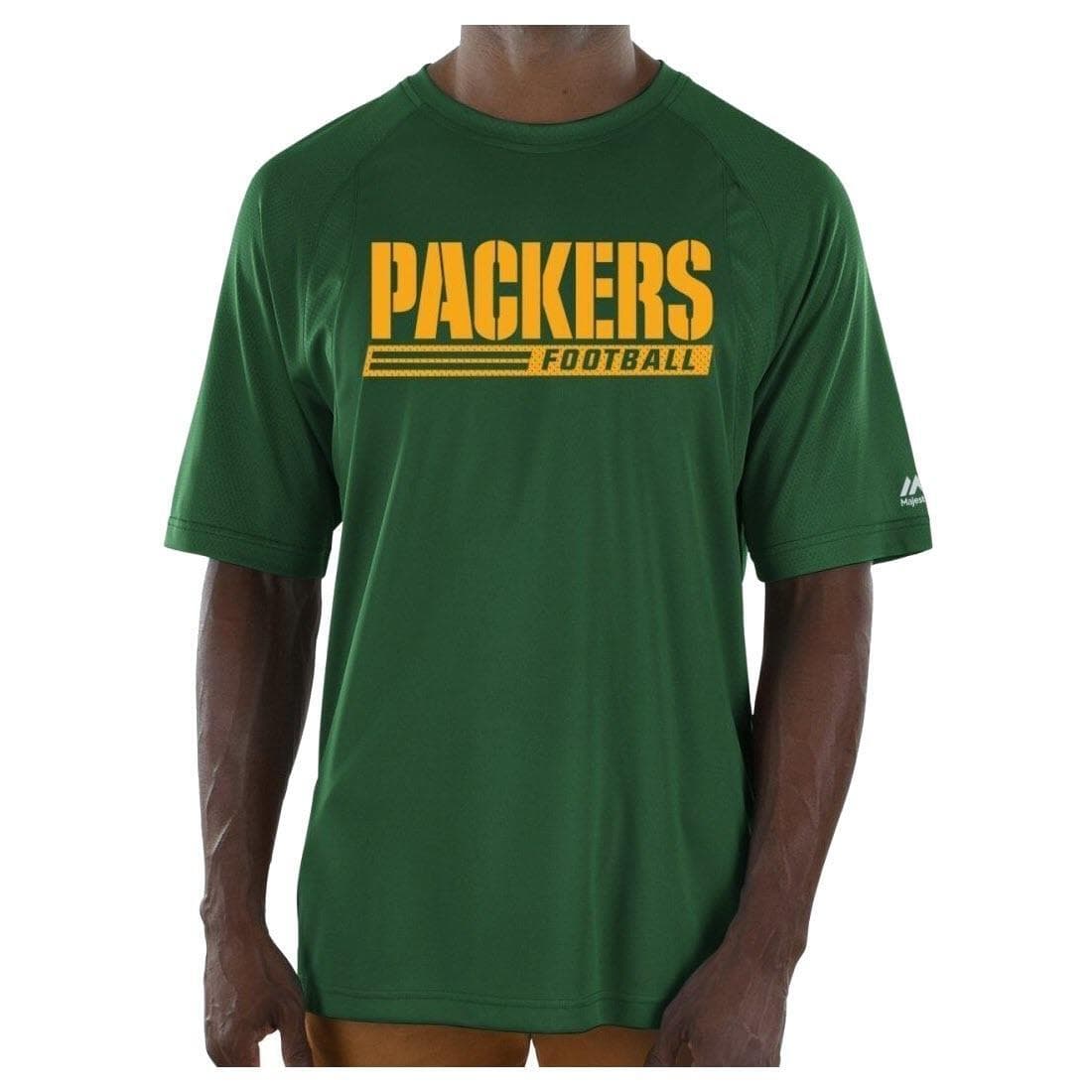 Majestic Men's Green Bay Packers Fanfare Coolbase Polyester T-Shirt Medium
