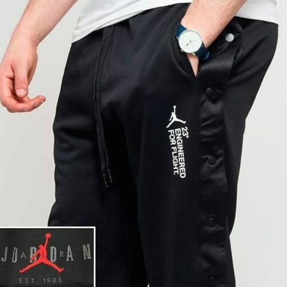 Jordan Nike Men's Air 23 E Flight Tech Lite Tearaway Pants Black X-Large - Thumbnail 6