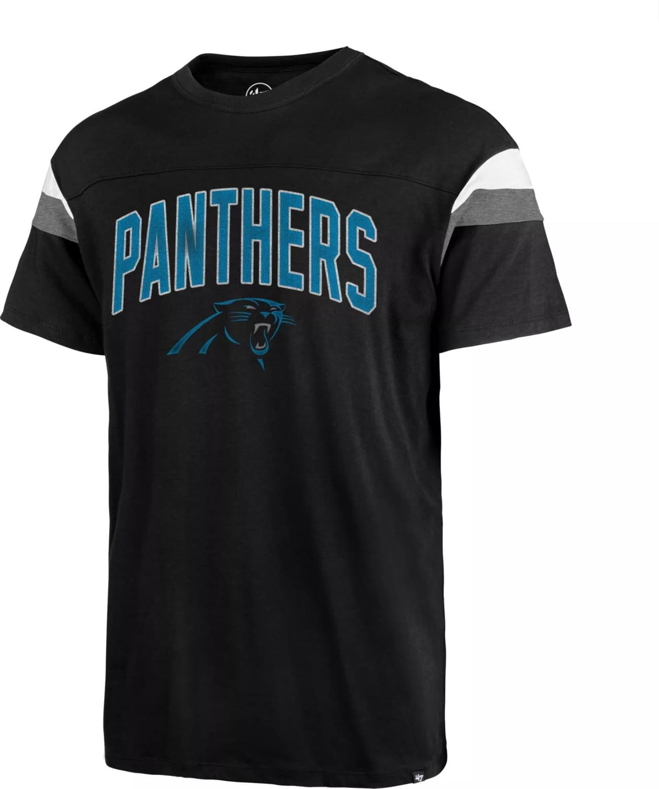 47 Brand Men's Carolina Panthers Fan Top Short Sleeve T-Shirt Large Black - Thumbnail 3