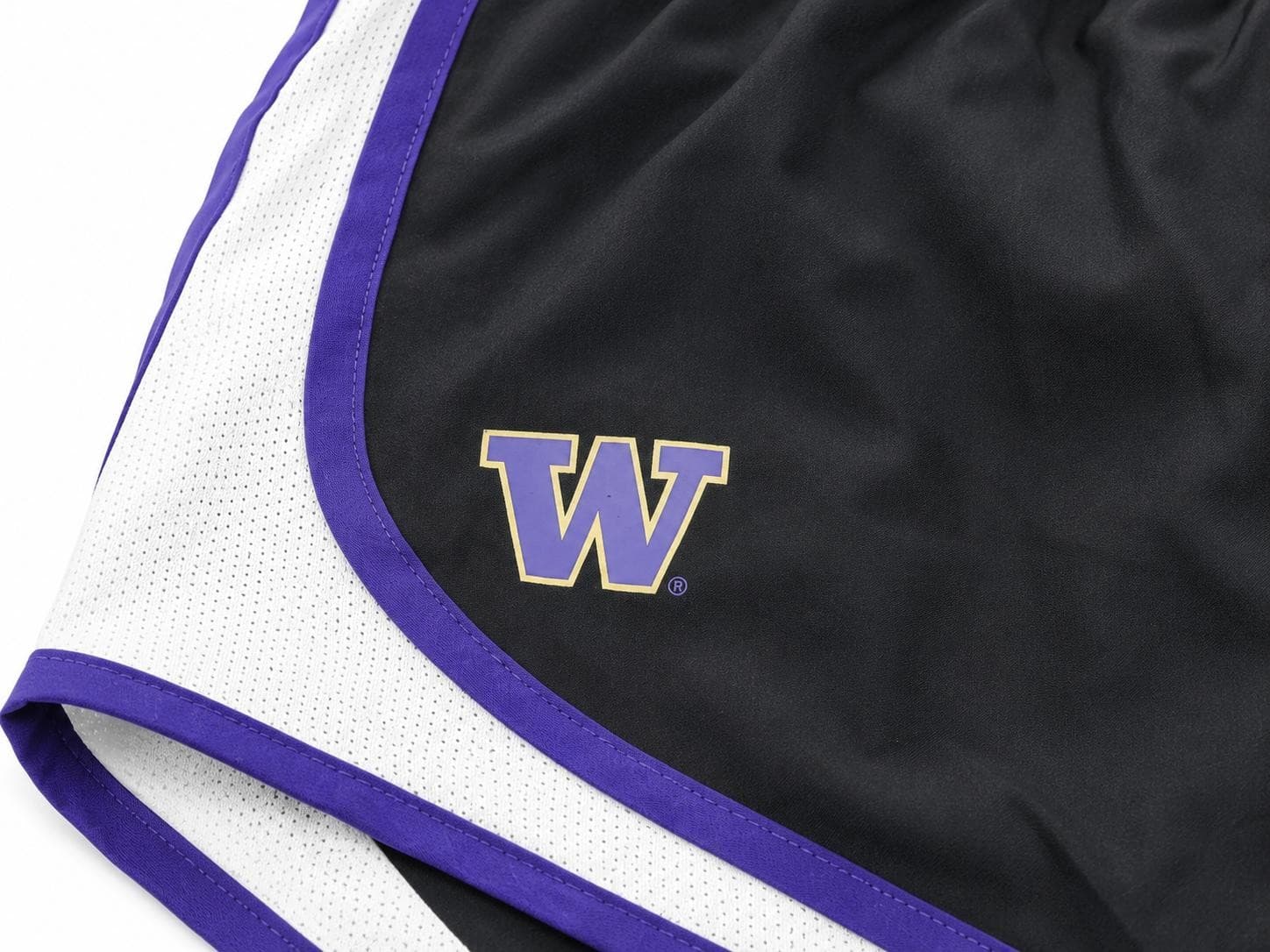 Nike Women's Washington Huskies Dri-Fit Tempo Shorts Black Large $50 Value - Thumbnail 7