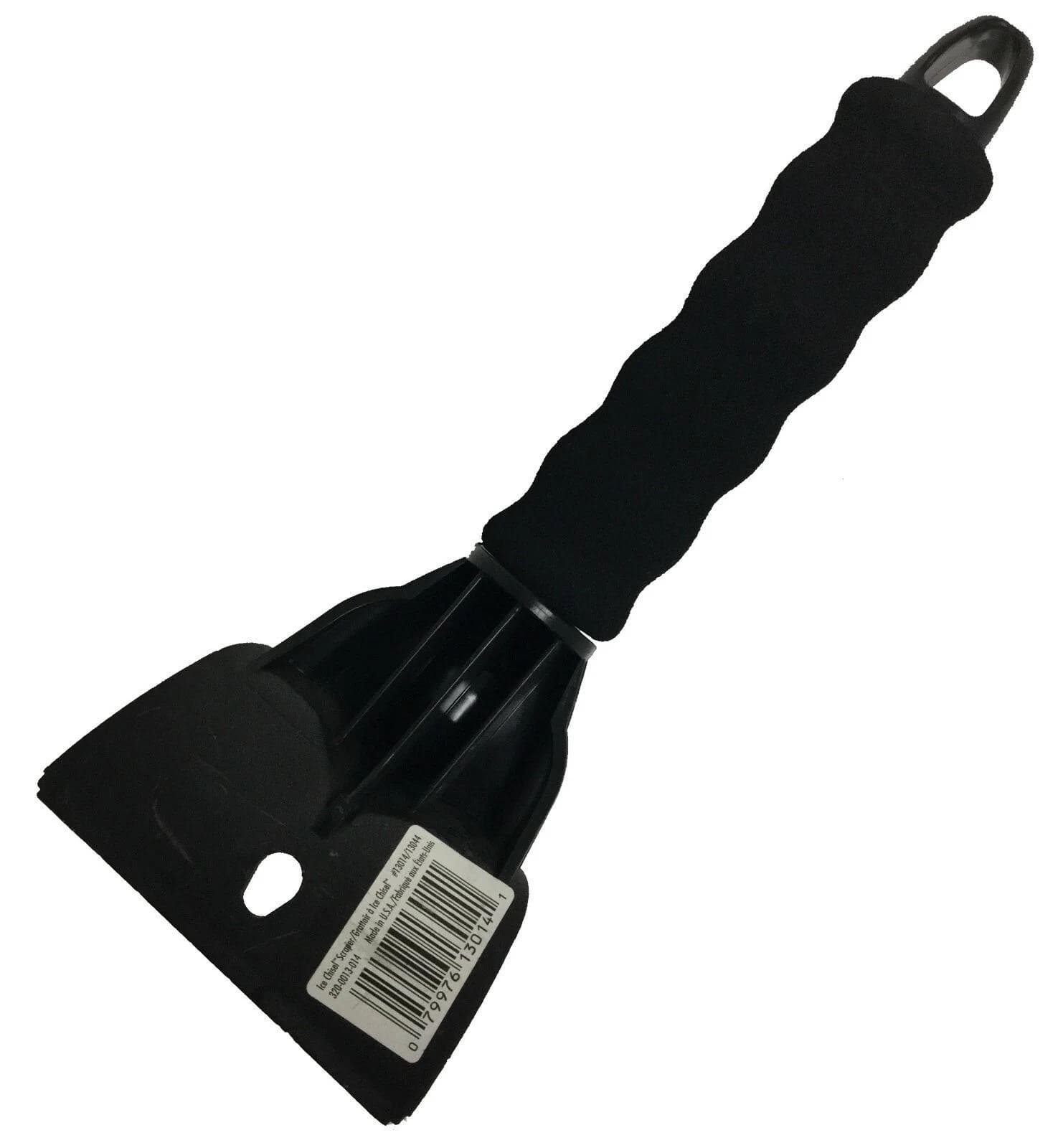 Hopkins SubZero 10" Ice Frost Chisel Scraper with Foam Grip Heavy Duty Black - Thumbnail 2