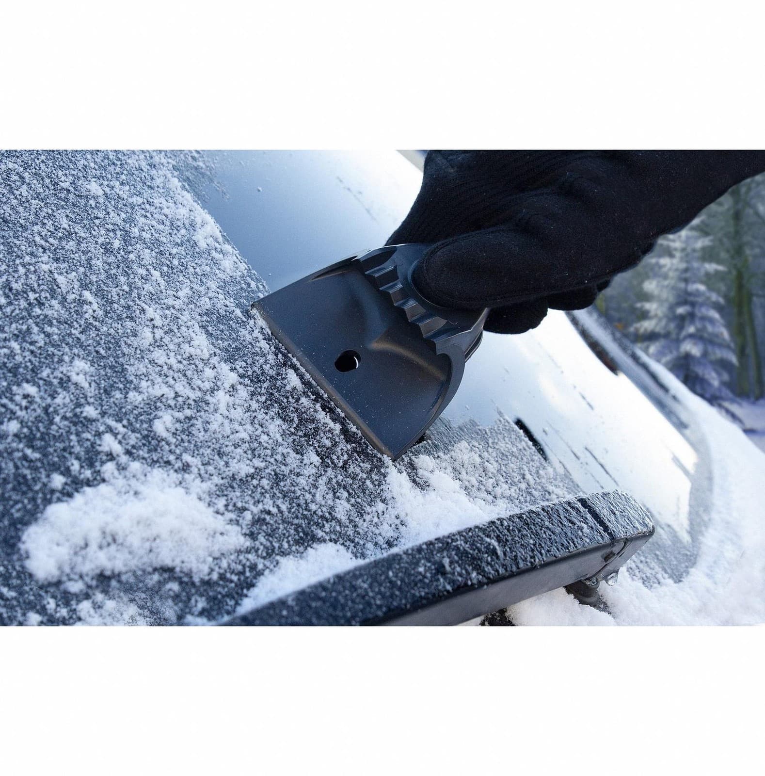 Hopkins SubZero 10" Ice Frost Chisel Scraper with Foam Grip Heavy Duty Black - Thumbnail 7